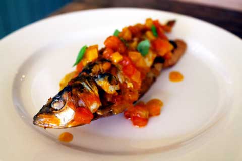 Braised Cornish sardines in a tomato and saffron sauce - Discover Seafood
