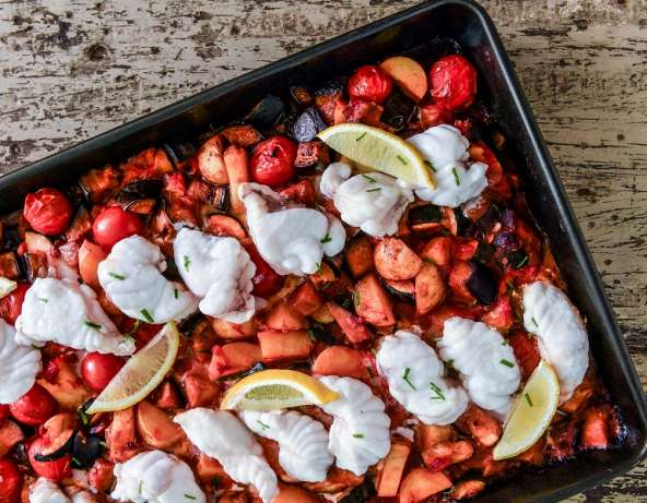 Monkfish with Mediterranean vegetable stew - Discover Seafood