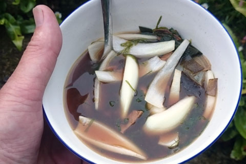 Seaweed and shiitake miyeokguk - Discover Seafood